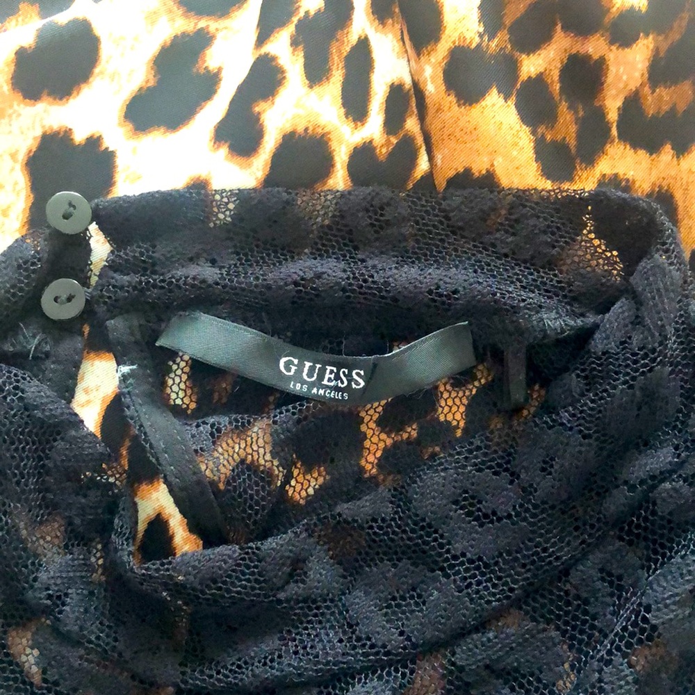 Reduced 20%Off‼️Guess Leopard Print & Black Dress Size M - Picture 7 of 8
